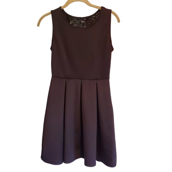 Forever 21 Y2K Tumblrcore Indie Black Fit and Flare Lace Mini Dress Size Small - Picture 1 of 10